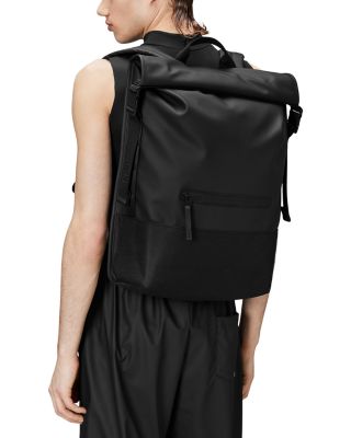Trail Faux Leather Roll Top Backpack