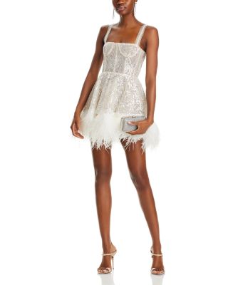 Mademoiselle Beaded Bustier Mini Dress