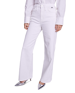 Maje Pantinan High Rise Wide Leg Jeans In White In White