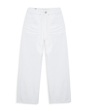 Shop Habitual Girls' Regular Fit Wide Leg Pants - Big Kid In White