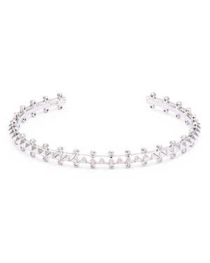 Shop Kendra Scott Jada Pave Cuff Bracelet In Silver White Crystal