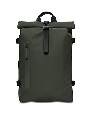 Shop Rains Rolltop Rucksack In Green