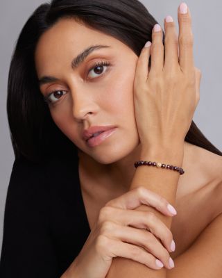 Caviar Icon Garnet Bracelet with 18K Gold Caviar Station