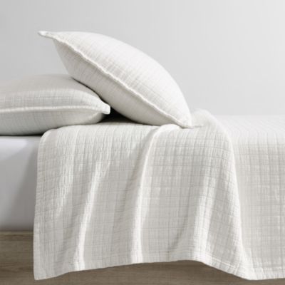 Essential Garment Washed Cotton Jacquard Coverlet, Queen