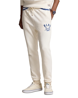 Shop Polo Ralph Lauren Fleece Rowing Graphic Sweatpants In White