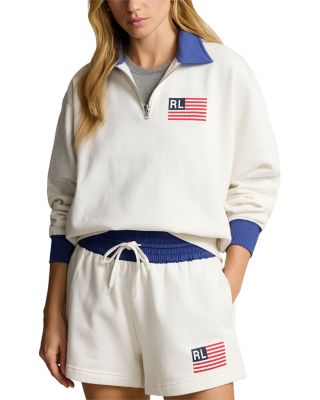 Ralph Lauren American Flag Half Zip Sweatshirt | Bloomingdale's
