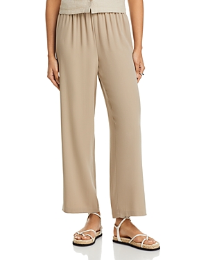Shop Eileen Fisher Silk Straight Ankle Pants In Briar