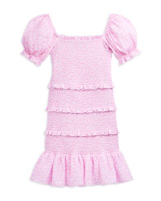 KatieJnyc - Girls' Laila Puff Sleeve Tiered Smocked Dress - Big Kid