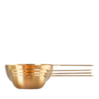 Stainless Steel Gold Tone Measuring Cups, Set of 4