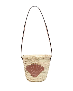 Shop Poolside The Ibiza Mini Basket Straw Shoulder Bag In Harness