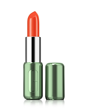Shop Clinique Pop Shine Longwear Lipstick In Flame Pop