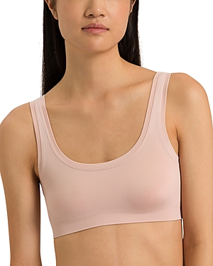 Shop Hanro Touch Feeling Bralette In Peach Whip