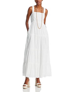 Shop Paige Ginseng Tiered Maxi Dress In White