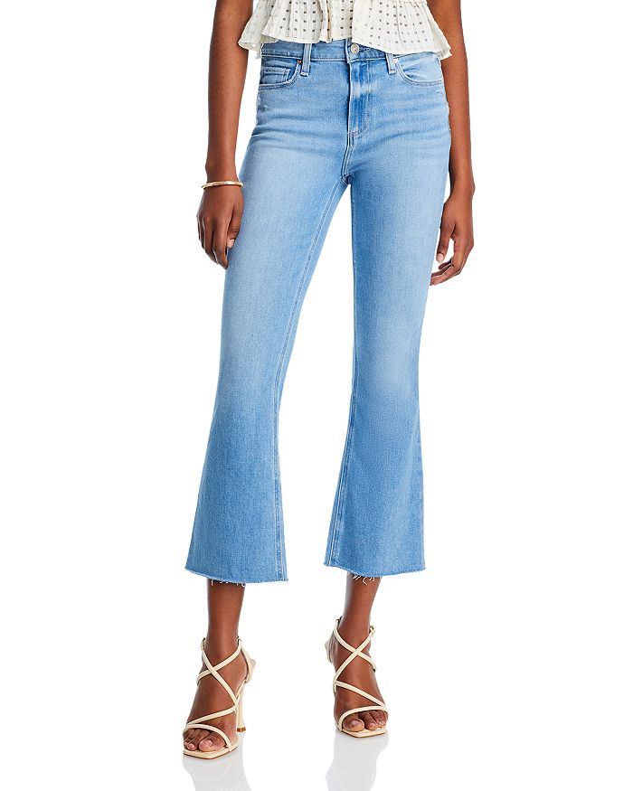PAIGE Colette High Rise Crop Flare Jeans in Helena | Bloomingdale's