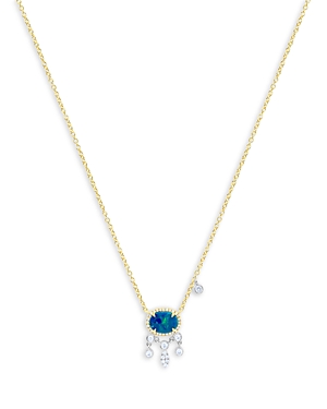 Meira T 14K White & Yellow Gold Opal & Diamond Pendant Necklace, 18