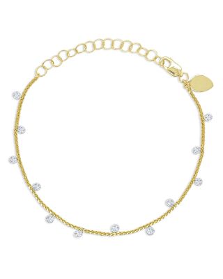 Meira T 14K Yellow Gold & 14K White Gold Diamond Bezel Bracelet