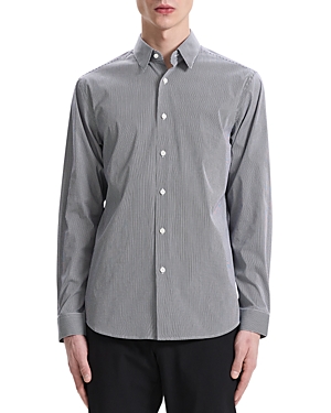 Shop Theory Irving Regular Fit Shirt In White/navy