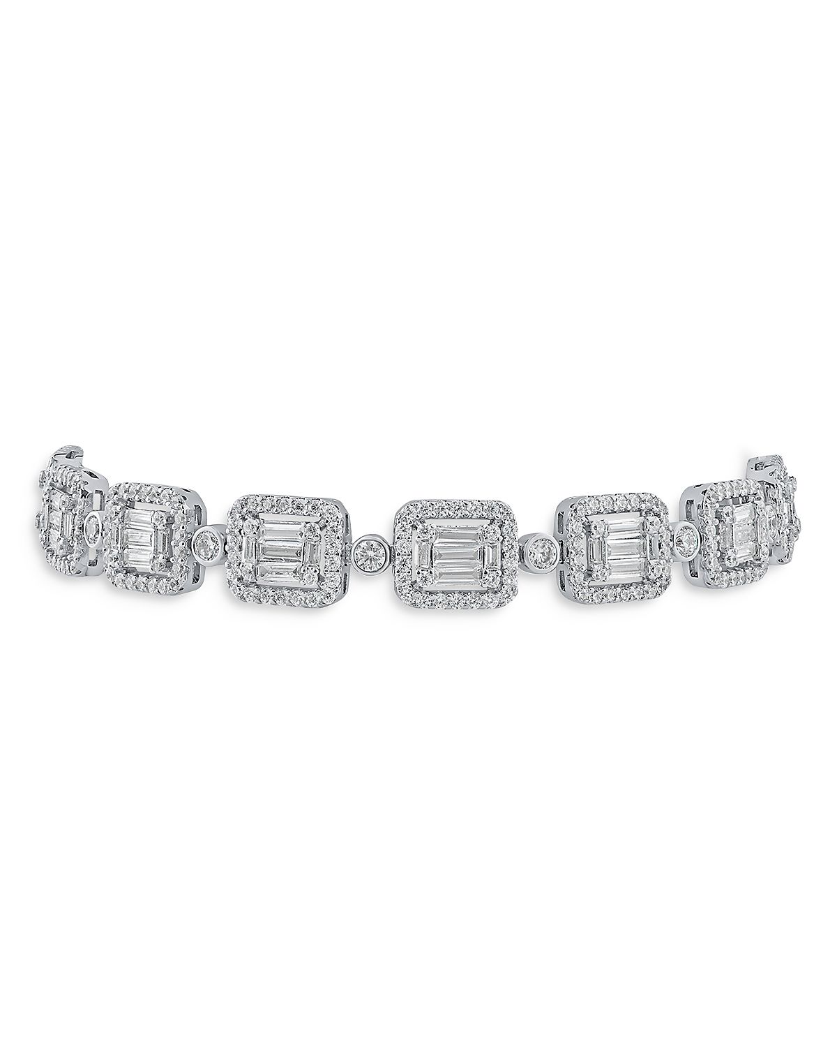 Cz By Kenneth Jay Lane Baguette & Pave Deco Bracelet