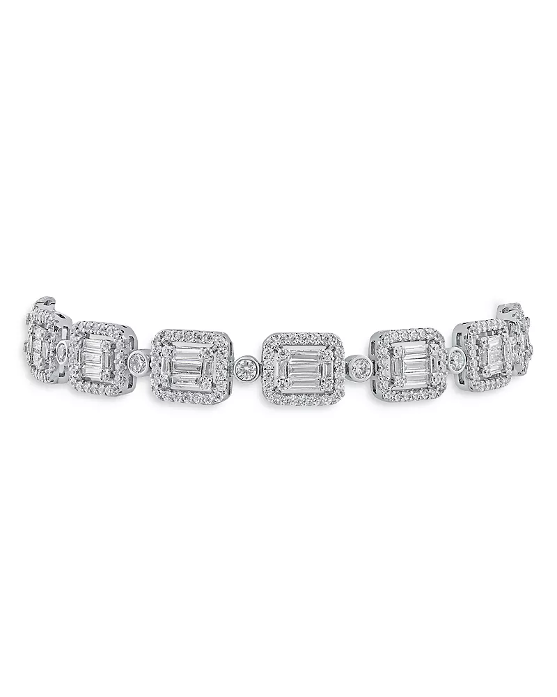 Cz By Kenneth Jay Lane Baguette & Pave Deco Bracelet