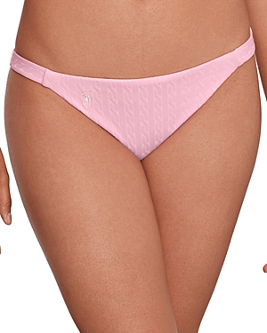 Shop Polo Ralph Lauren Devin Side Tab Hipster Bikini Bottom In Flamingo