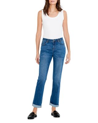 Mid Rise Girlfriend Jeans in Atlantic