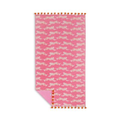 Leaping Leopard Beach Towel