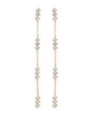 Ettika - Linear Cubic Zirconia Drop Earrings