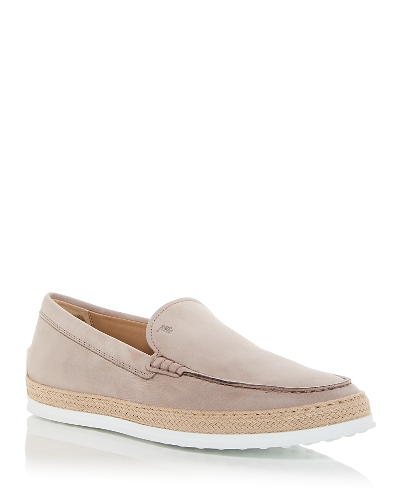 Tod's Men's Nuova Pantofola Gommini Driver Loafers In Grey