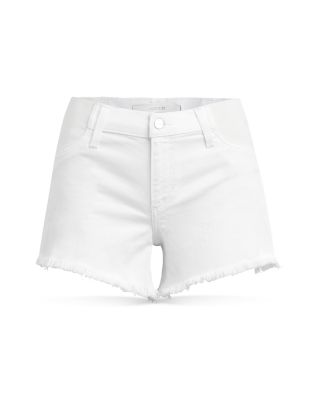 The Ozzie Mid Rise Maternity Shorts in White