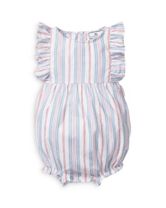 Petite Plume Girls' Vintage French Striped Ruffled Romper - Baby ...