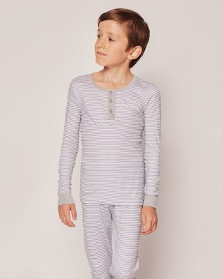 Unisex Pima Cotton Striped Pajama Set - Little Kid, Big Kid