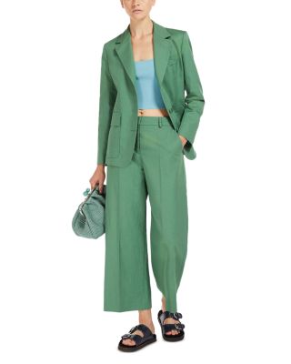 パンツ Weekend Max Mara Zircone Long Trouser Cotton and linen canvas trousers, ivory | 