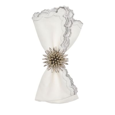 Arches Embroidered Linen Napkin