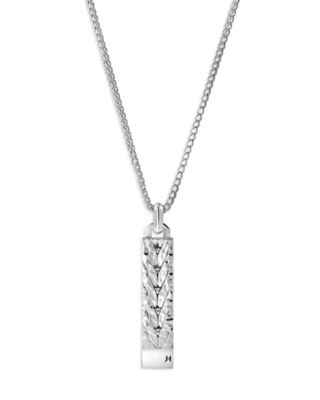 JOHN HARDY - Sterling Silver Men's Hammered Pendant Necklace, 22"