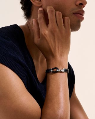 Sterling Silver & Leather Bracelet