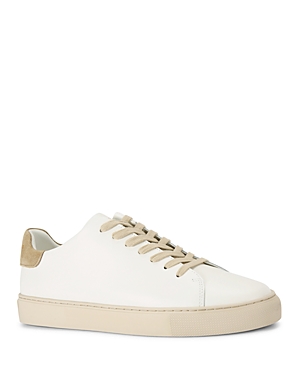 Kurt Geiger London Mens Taupe Comb Lennon Logo-embossed Leather Low-top Trainers In Open Beige