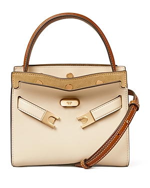 Shop Tory Burch Petite Lee Radziwill Double Bag In New Cream/gold