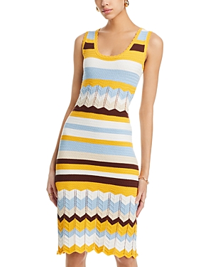Shop French Connection Nellis Cotton Crochet Dress In Banana