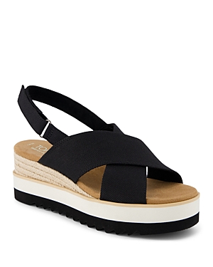 TOMS WOMEN'S DIANA CROSSOVER PLATFORM WEDGE SANDALS