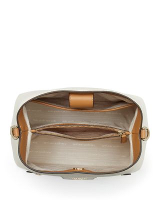Hudson Color Blocked Pebbled Leather Shoulder Bag