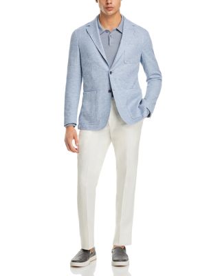 Cotton & Linen Textured Jersey Regular Fit Sport Coat