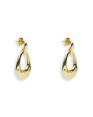 Hammered Drop Earrings in 18K Gold Plated Sterling Silver
