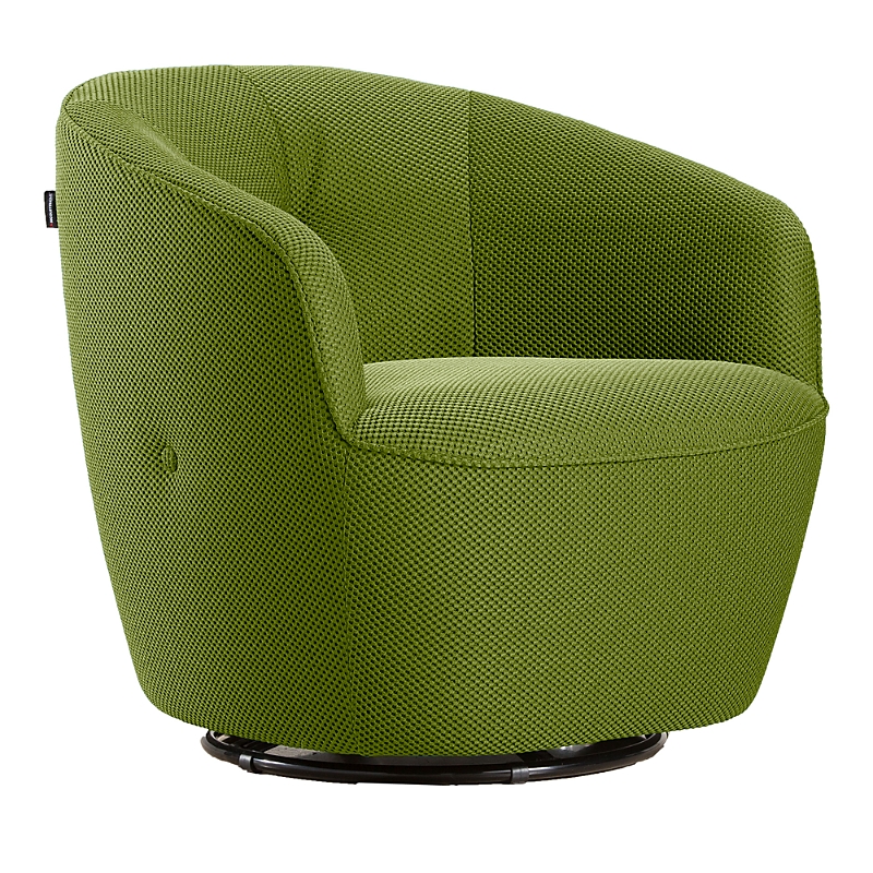 Giuseppe Nicoletti Maglia Swivel Chair In Texture D-- Verde