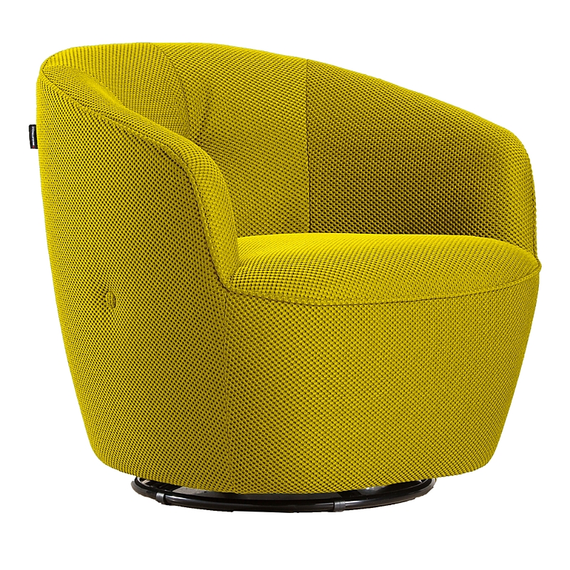 Giuseppe Nicoletti Maglia Swivel Chair In Texture D-- Giallo