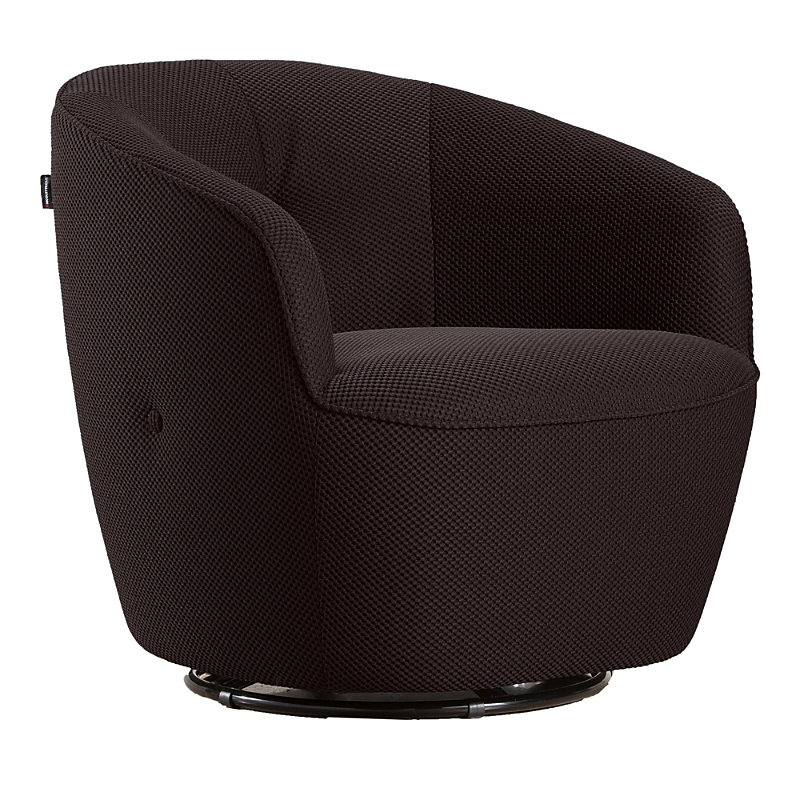 Giuseppe Nicoletti Maglia Swivel Chair In Texture D-- Anthracite