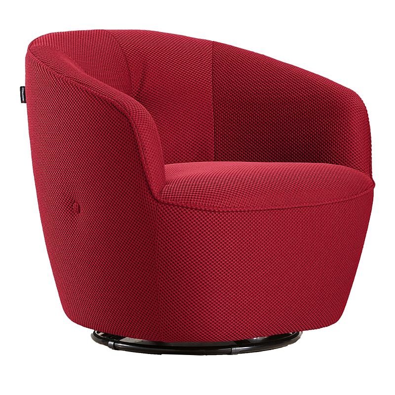 Giuseppe Nicoletti Maglia Swivel Chair In Texture D-- Rosso