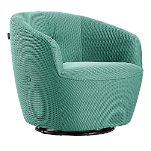 Shop Giuseppe Nicoletti Maglia Swivel Chair In Texture 3d-8349-19 Verde Acqua