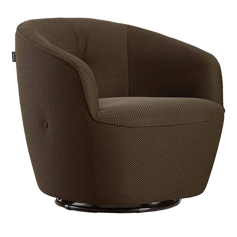 Giuseppe Nicoletti Maglia Swivel Chair In Texture D-- Tortora