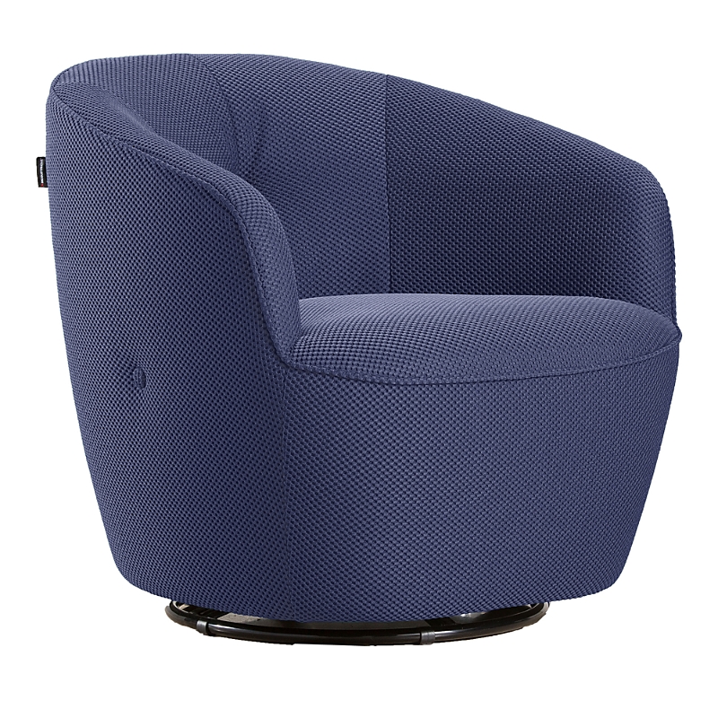 Giuseppe Nicoletti Maglia Swivel Chair In Texture D-- Viola