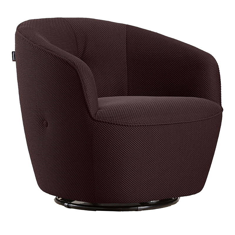 Giuseppe Nicoletti Maglia Swivel Chair In Texture D-- Terracotta